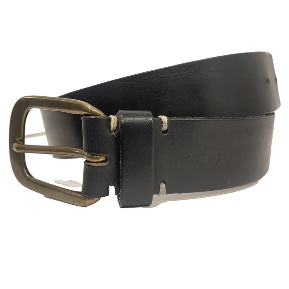 Ceinture Femme En Cuir Véritable Noir Avec Pierres Turquoises - Boucle Petite, Taille M, Neuf